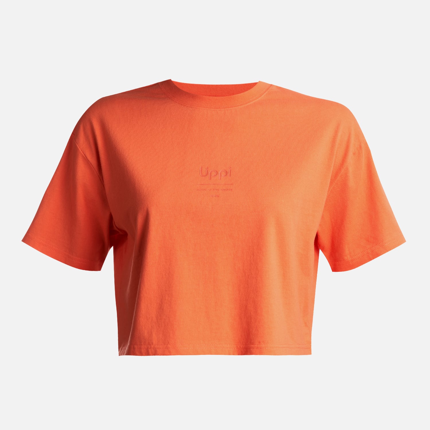 POLERA ALGODÓN NIÑA LIPPI SALMÓN TEEN GIRL SKYLINE CROP T-SHIRT - 1