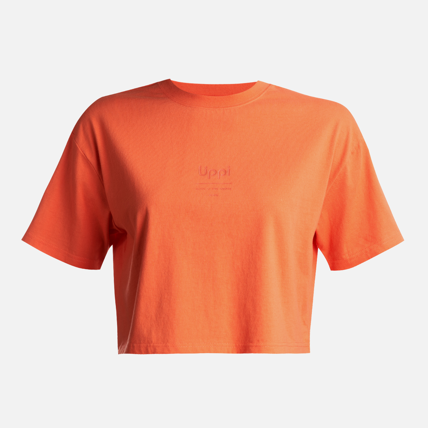 POLERA ALGODÓN NIÑA LIPPI SALMÓN TEEN GIRL SKYLINE CROP T-SHIRT - 1