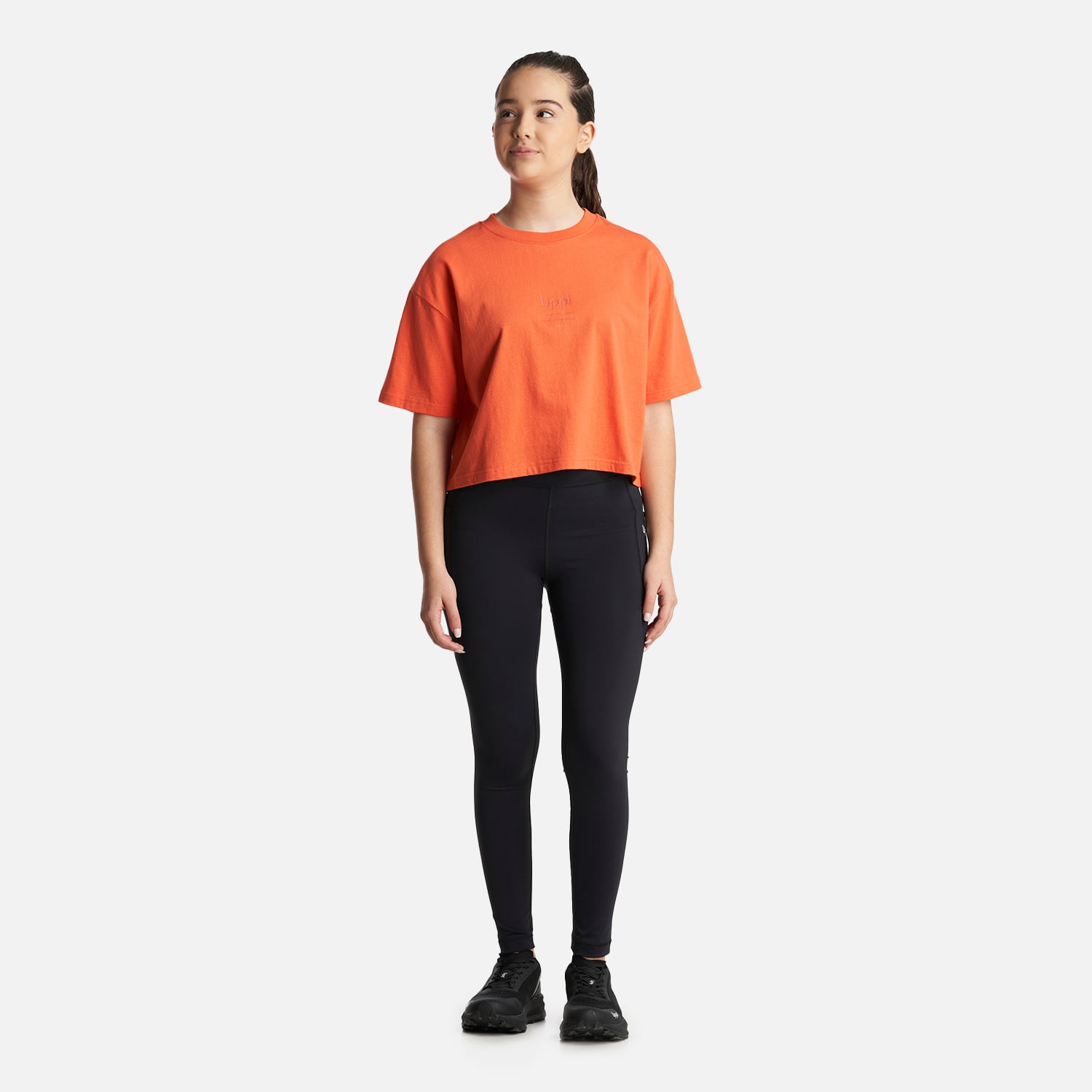 POLERA ALGODÓN NIÑA LIPPI SALMÓN TEEN GIRL SKYLINE CROP T-SHIRT - 6
