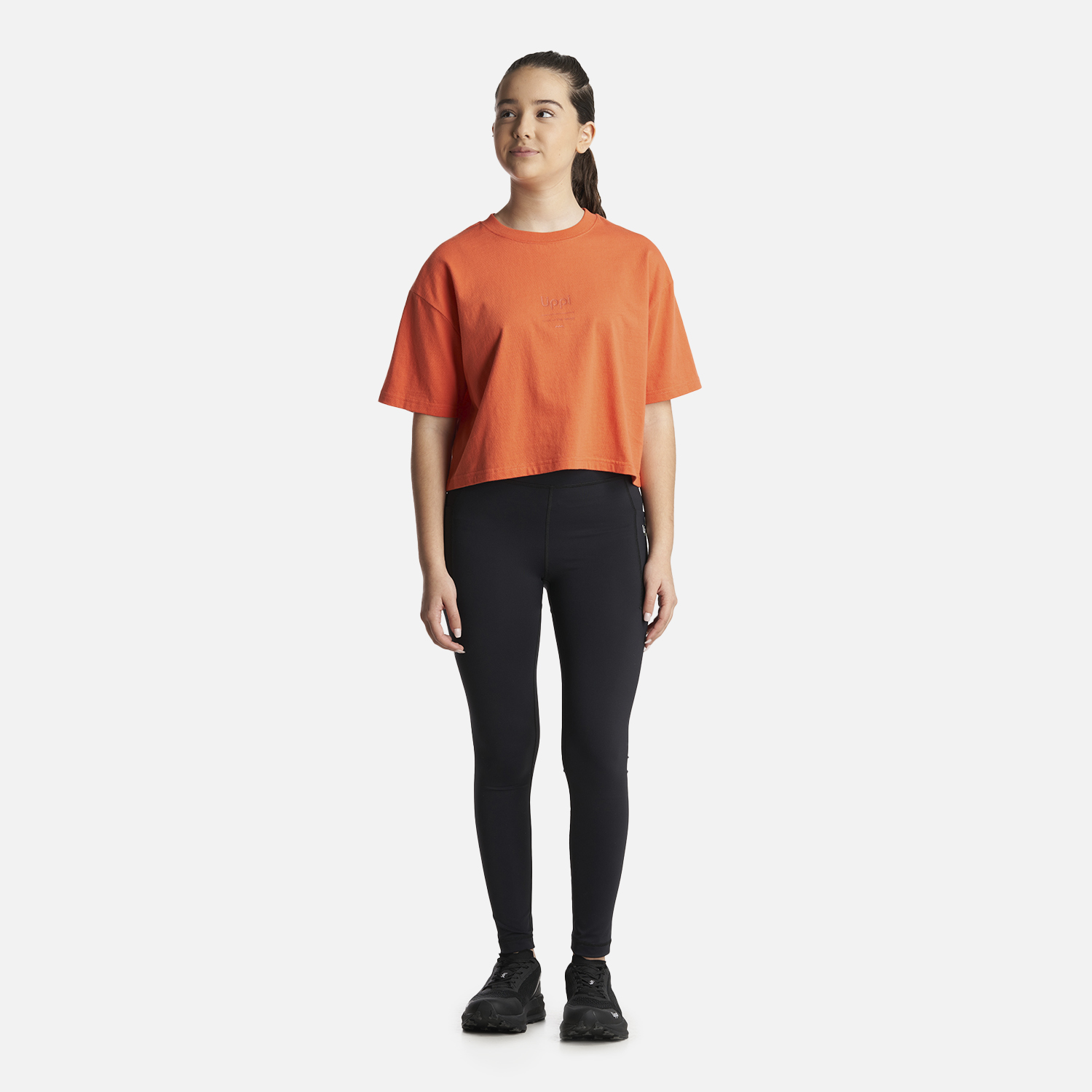 POLERA ALGODÓN NIÑA LIPPI SALMÓN TEEN GIRL SKYLINE CROP T-SHIRT - 6