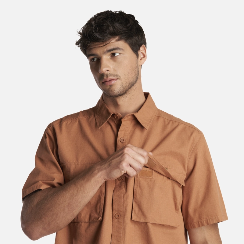 CAMISA HOMBRE SAFARI CAFE CLARO HAKA HONU - 5