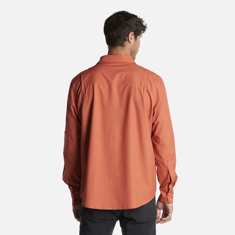 CAMISA HOMBRE CUMBRE MANGA LARGA TERRACOTA HAKA HONU - 4