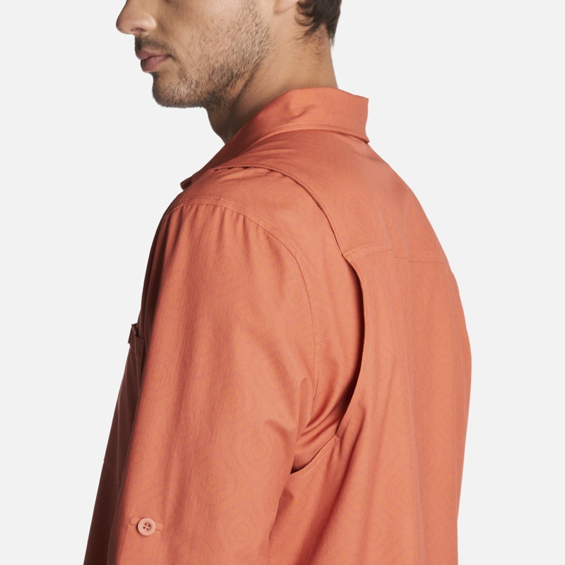 CAMISA HOMBRE CUMBRE MANGA LARGA TERRACOTA HAKA HONU - 7
