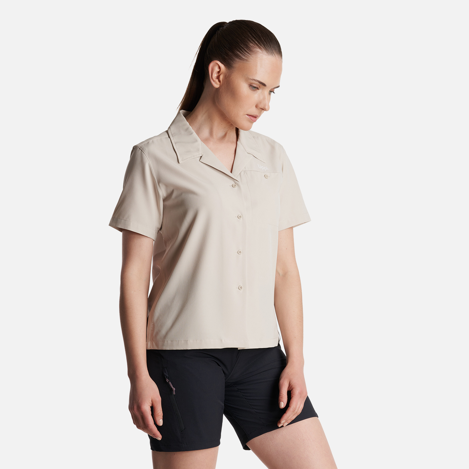 CAMISA MUJER MURALLON Q- DRY SHIRT CREMA LIPPI - 3