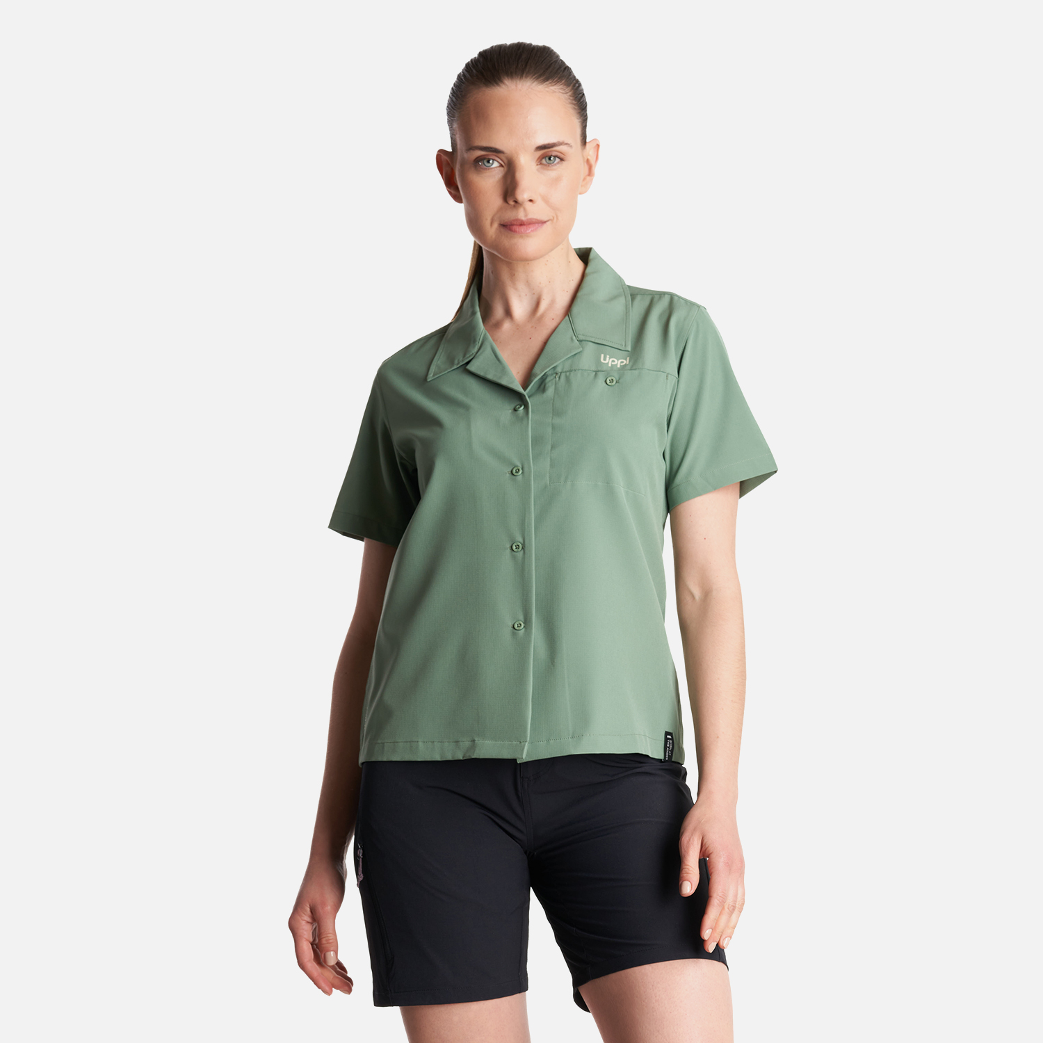 CAMISA MUJER MURALLON Q- DRY SHIRT VERDE CLARO LIPPI - 2
