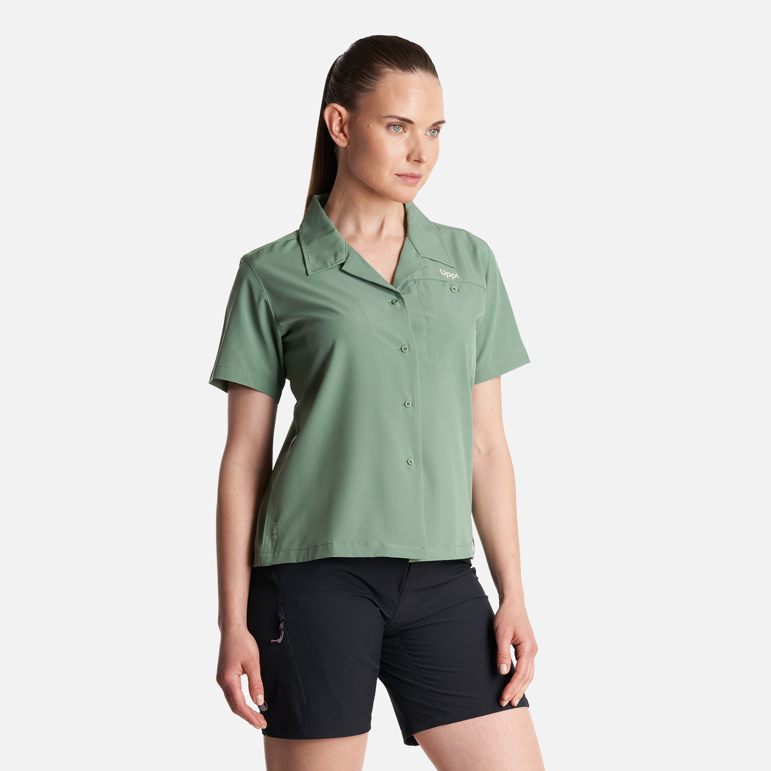 CAMISA MUJER MURALLON Q- DRY SHIRT VERDE CLARO LIPPI - 3