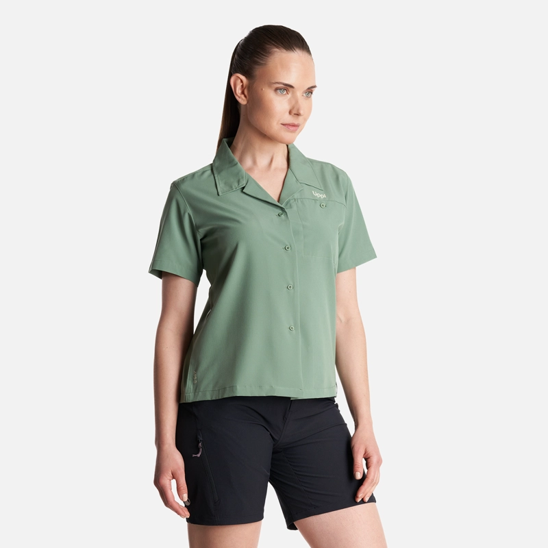 CAMISA MUJER  MURALLON Q- DRY SHIRT VERDE CLARO LIPPI - 3