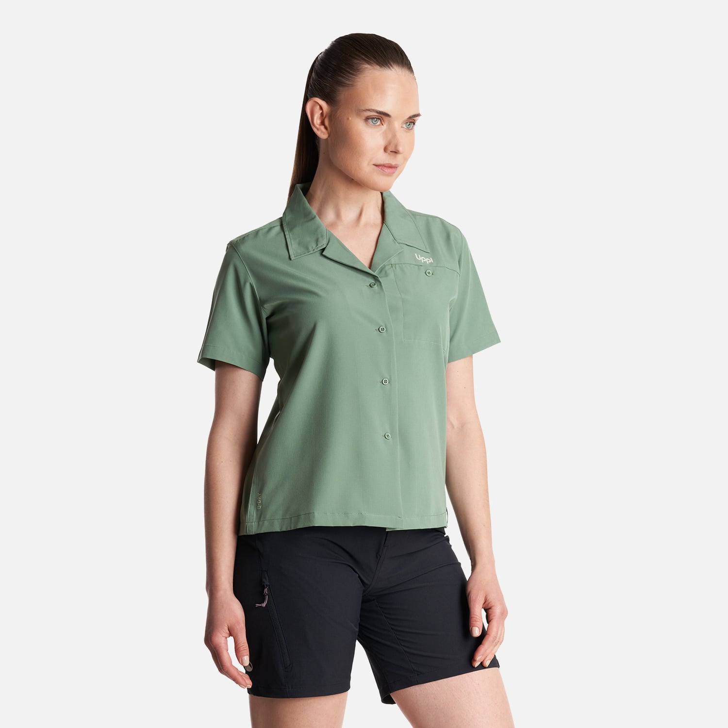 CAMISA MUJER MURALLON Q- DRY SHIRT VERDE CLARO LIPPI - 3