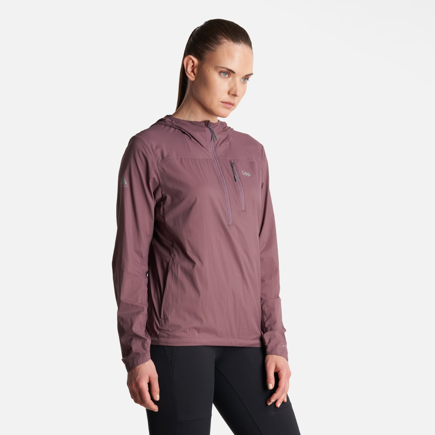 CHAQUETA MUJER SPRY WINDBREAKER 14 ZIP HOODY JACKET MORADO LIPPI - 3