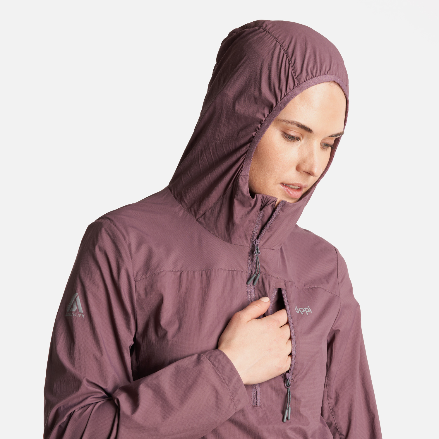 CHAQUETA MUJER SPRY WINDBREAKER 14 ZIP HOODY JACKET MORADO LIPPI - 5