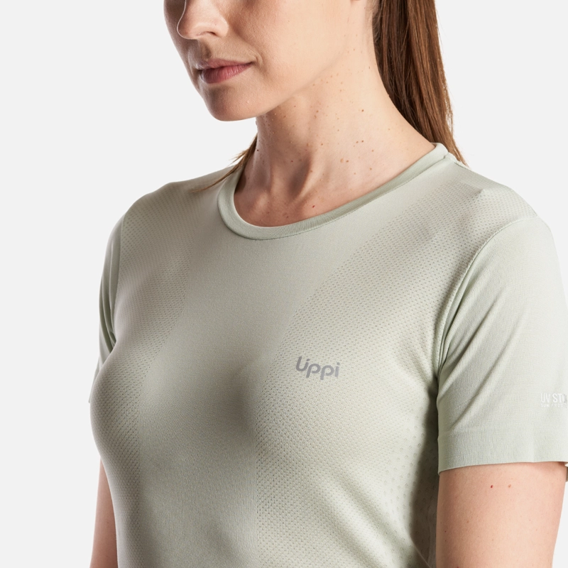 POLERA MUJER  CHALLENGE SEAMLESS T-SHIRT JADE LIPPI - 5