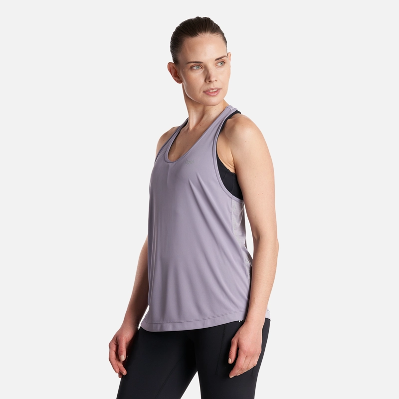 POLERA MUJER  WORKOUT Q-DRY TANK T-SHIRT MORADO CLARO LIPPI - 3