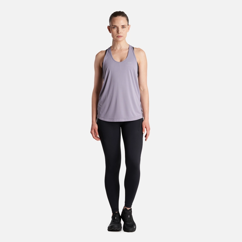POLERA MUJER  WORKOUT Q-DRY TANK T-SHIRT MORADO CLARO LIPPI - 6