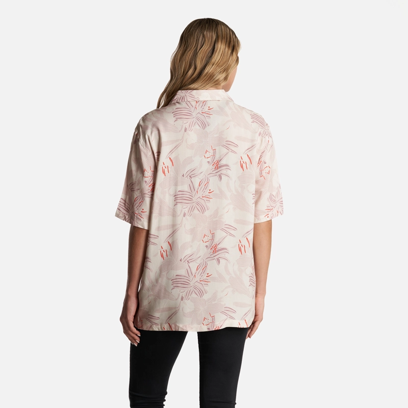 CAMISA MUJER HIBISCUS PRINT BEIGE HAKA HONU - 4
