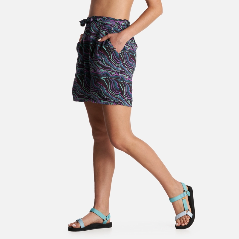 SHORT MUJER HAKA HONU NEGRO JIPOFF PRINT - 3