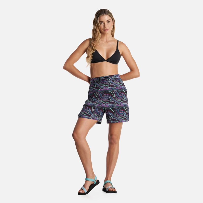 SHORT MUJER HAKA HONU NEGRO JIPOFF PRINT - 6
