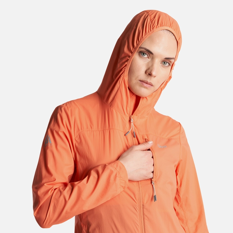 CHAQUETA MUJER  SPRY WINDBREAKER HOODY JACKET SALMON LIPPI - 5