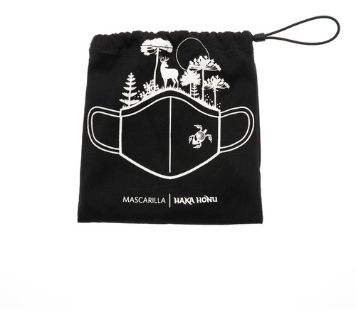 MASCARILLA UNISEX CAPARAZON EN COLOR NEGRO HAKA HONU - 5