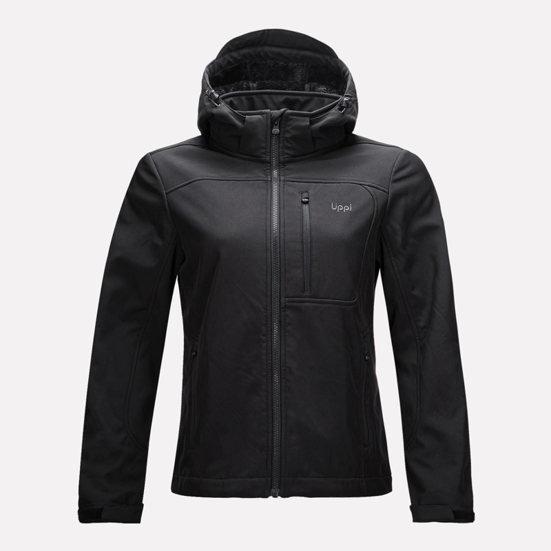 CHAQUETA MUJER MACAYA SOFTSHELL HOODY JACKET NEGRO LIPPI - 1