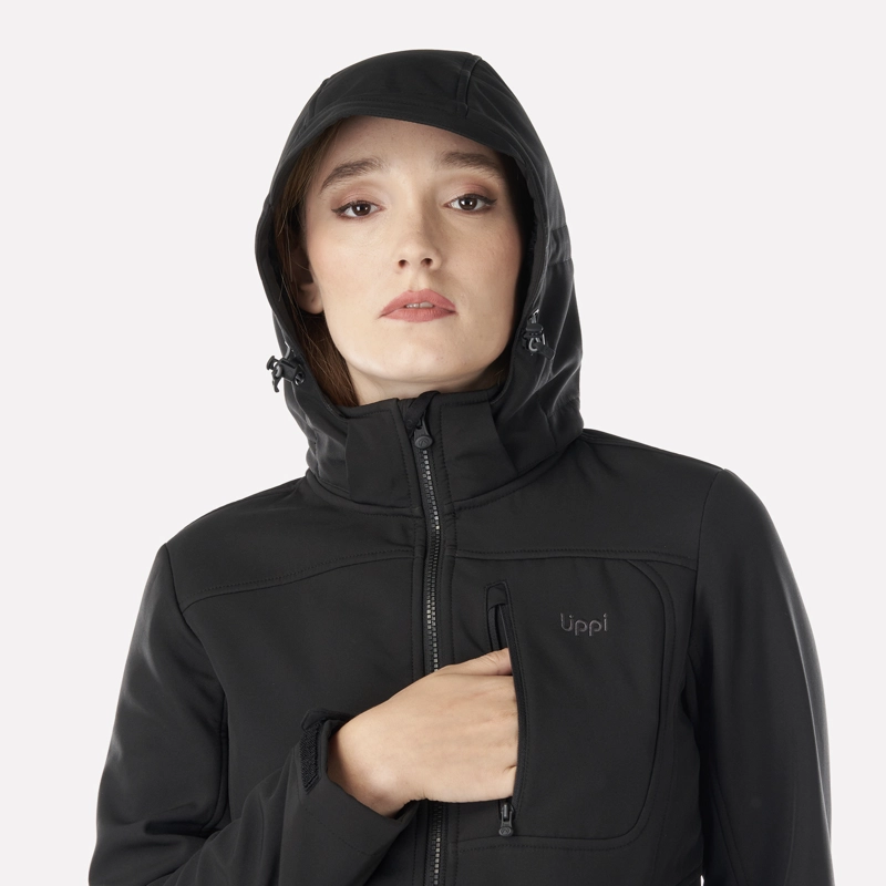 CHAQUETA MUJER MACAYA SOFTSHELL HOODY JACKET NEGRO LIPPI - 4