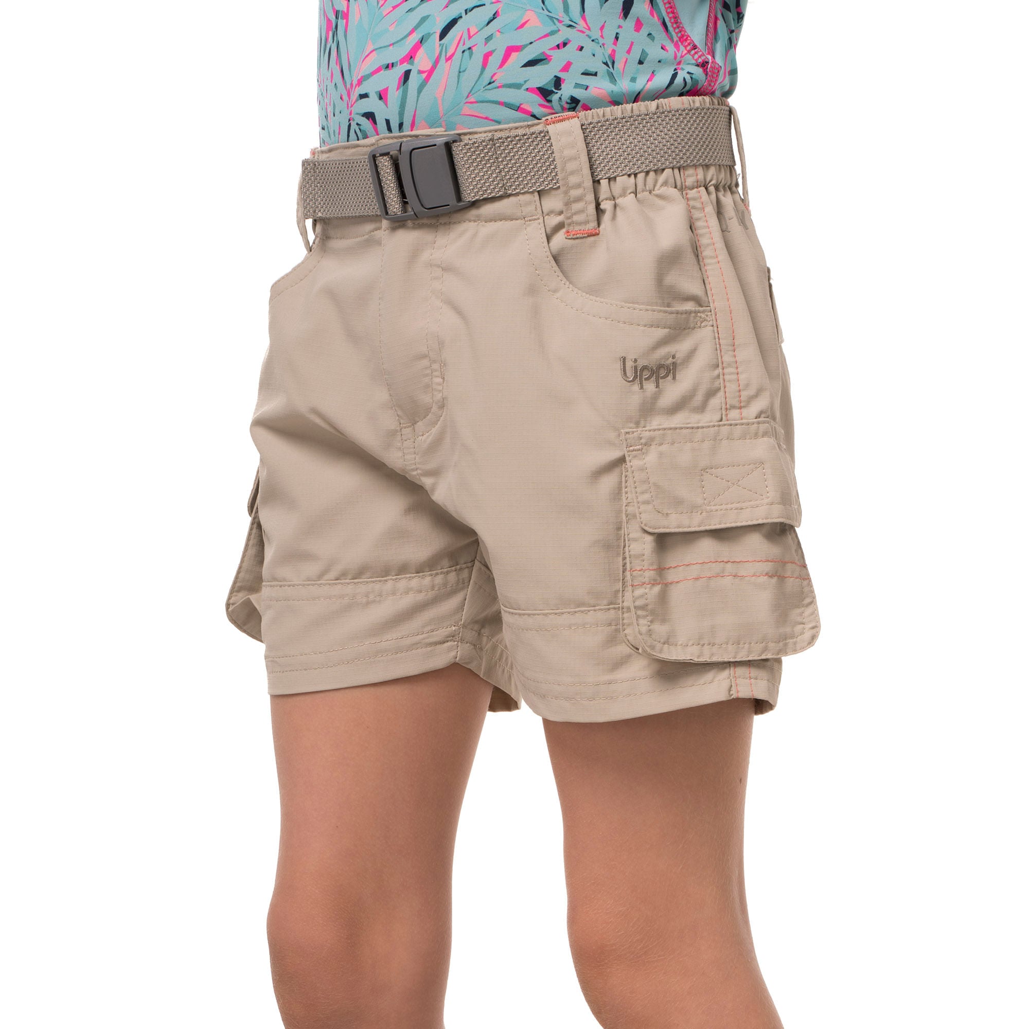 SHORT NIÑA MINI JUST-GO Q-DRY CARGO SHORTS VERDE GRISACEO LIPPI V20 - 2