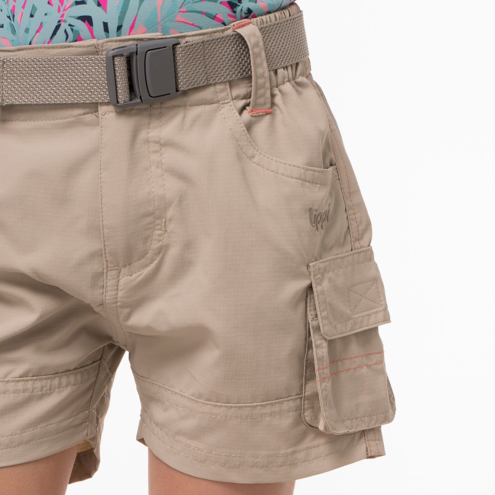 SHORT NIÑA MINI JUST-GO Q-DRY CARGO SHORTS VERDE GRISACEO LIPPI V20 - 5