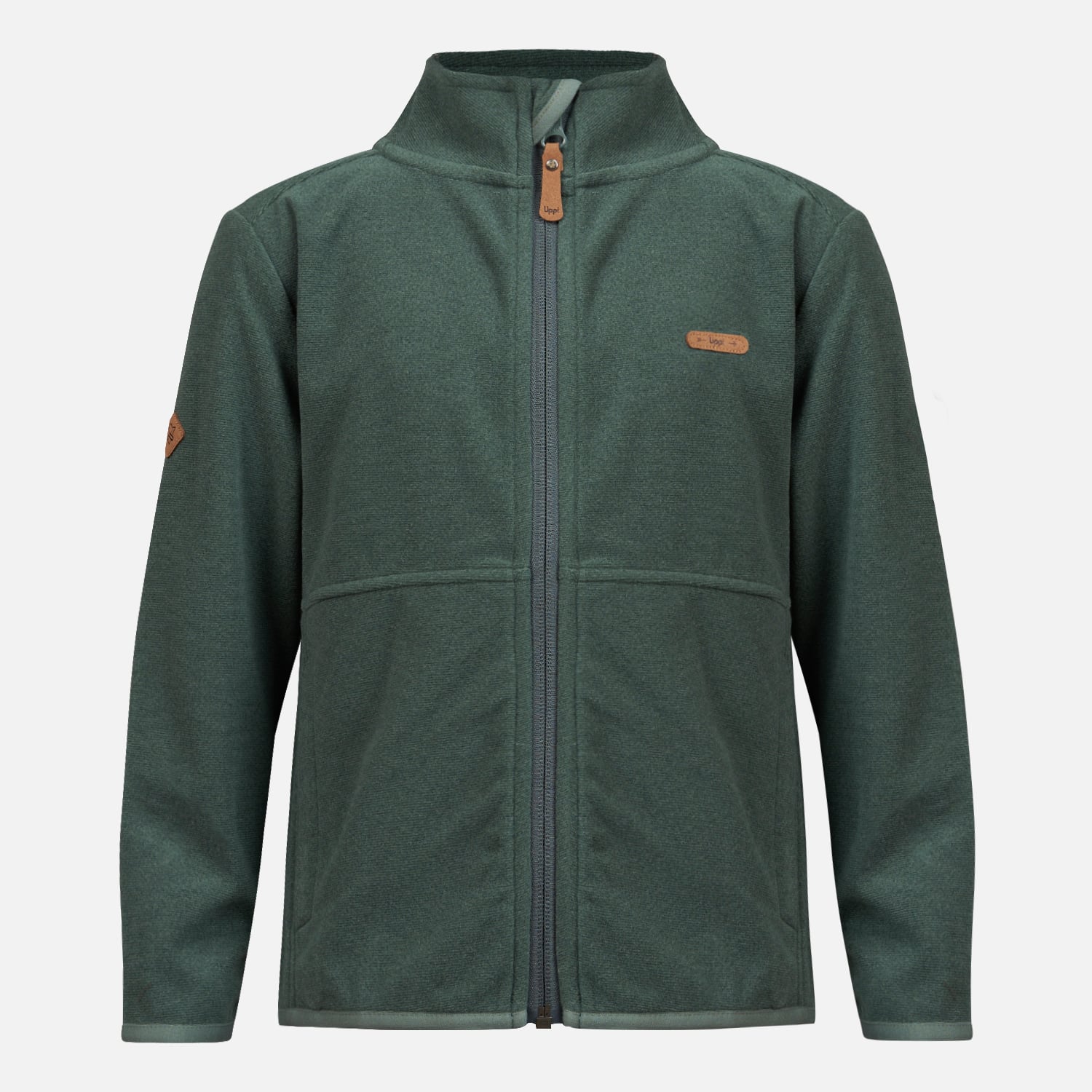 POLERÓN NIÑA LIPPI VERDE STRIPES NANO-F FULL ZIP GRISACEO - 1