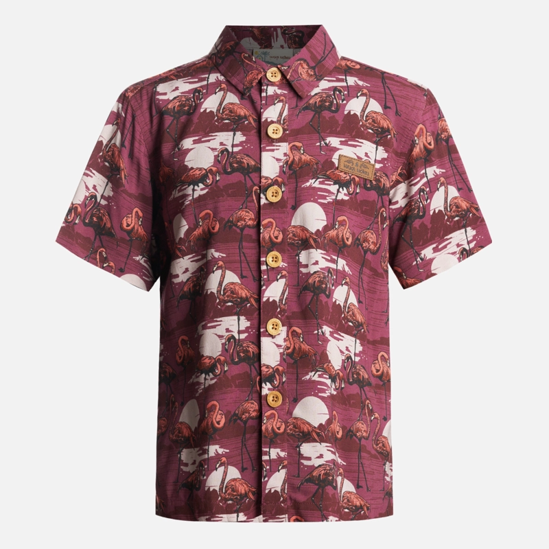 CAMISA ALGODÓN NIÑO HAKA HONU GOOD KID PRINT VINO - 1