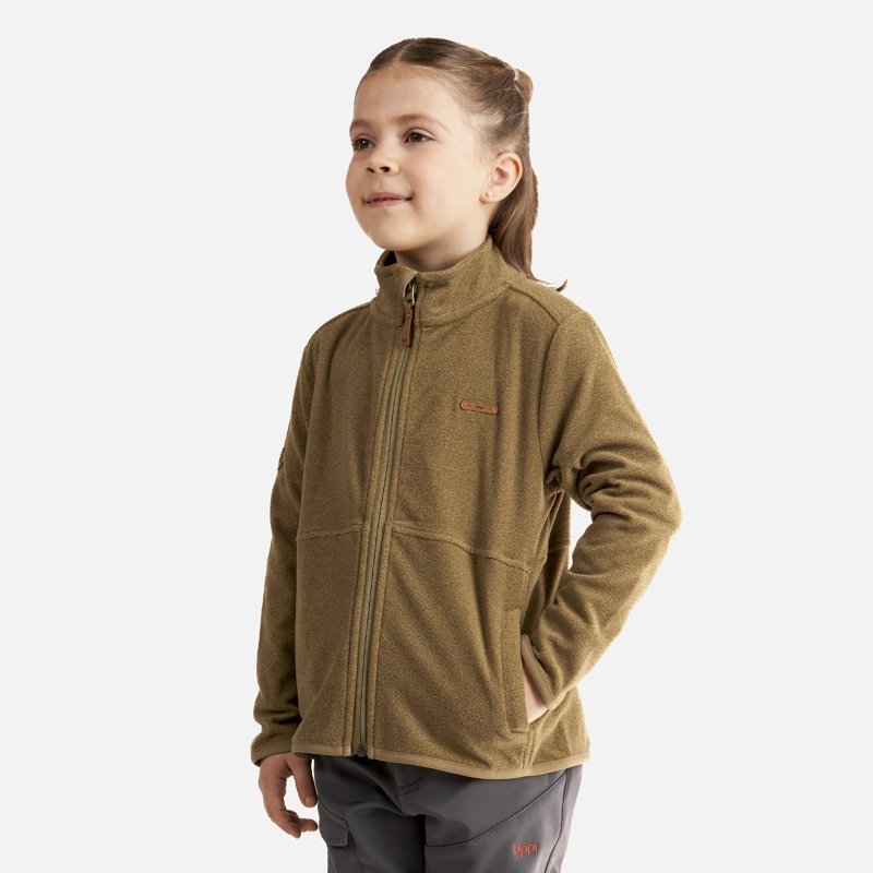 POLERÓN NIÑA LIPPI OLIVA STRIPES NANO-F FULL ZIP - 3