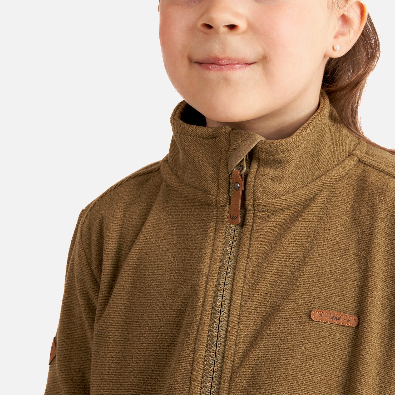 POLERÓN NIÑA LIPPI OLIVA STRIPES NANO-F FULL ZIP - 5