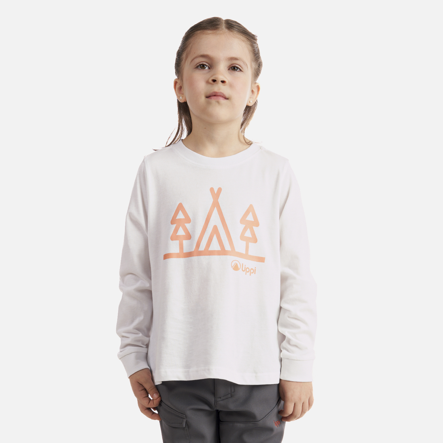 POLERA ALGODÓN NIÑA LIPPI BLANCO LOGO LONG SLEEVE T-SHIRT - 2