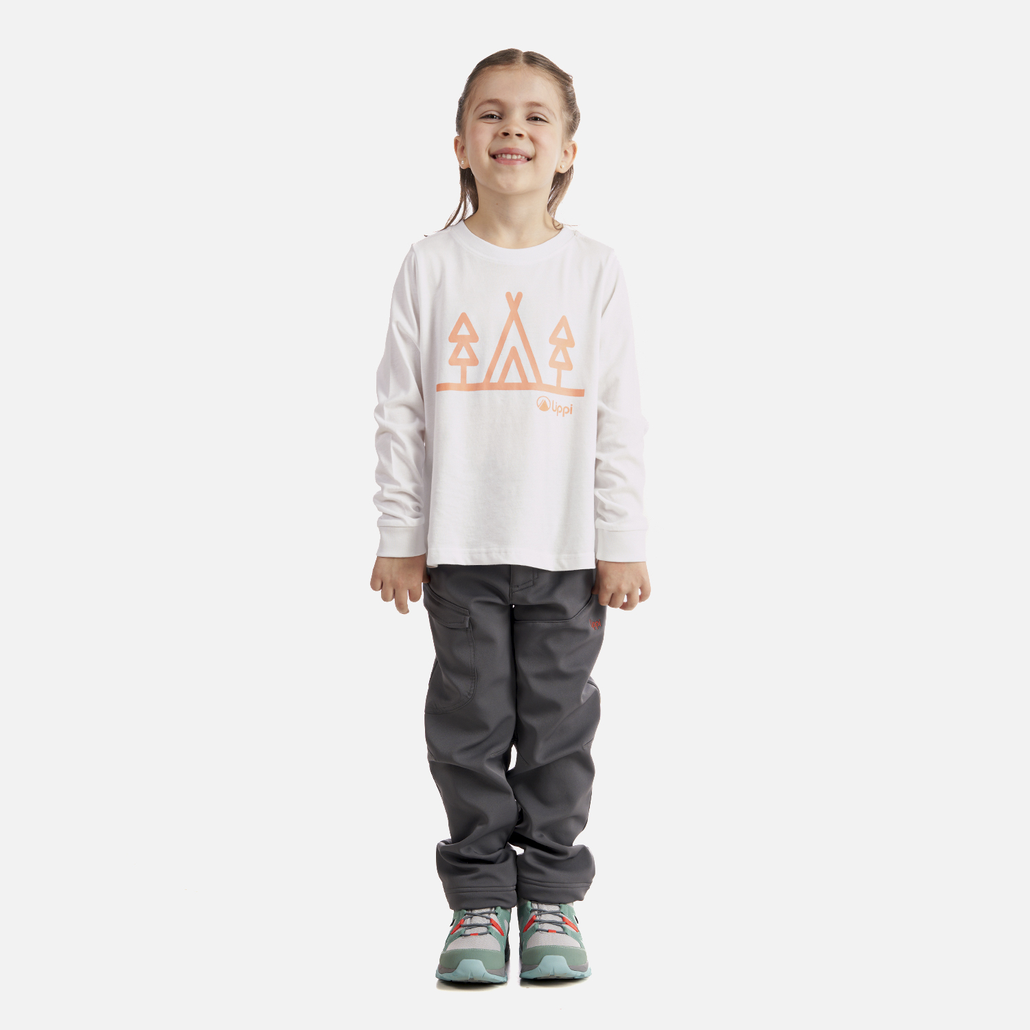 POLERA ALGODÓN NIÑA LIPPI BLANCO LOGO LONG SLEEVE T-SHIRT - 6