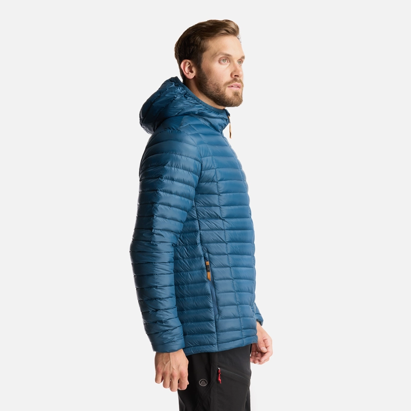 CHAQUETA HOMBRE PEAK DOWN HOODY JACKET PETROLEO LIPPI - 3