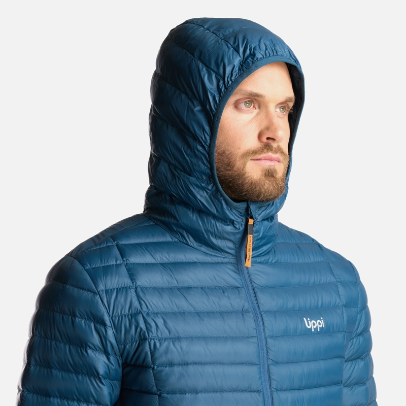 CHAQUETA HOMBRE PEAK DOWN HOODY JACKET PETROLEO LIPPI - 5
