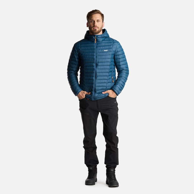 CHAQUETA HOMBRE PEAK DOWN HOODY JACKET PETROLEO LIPPI - 9