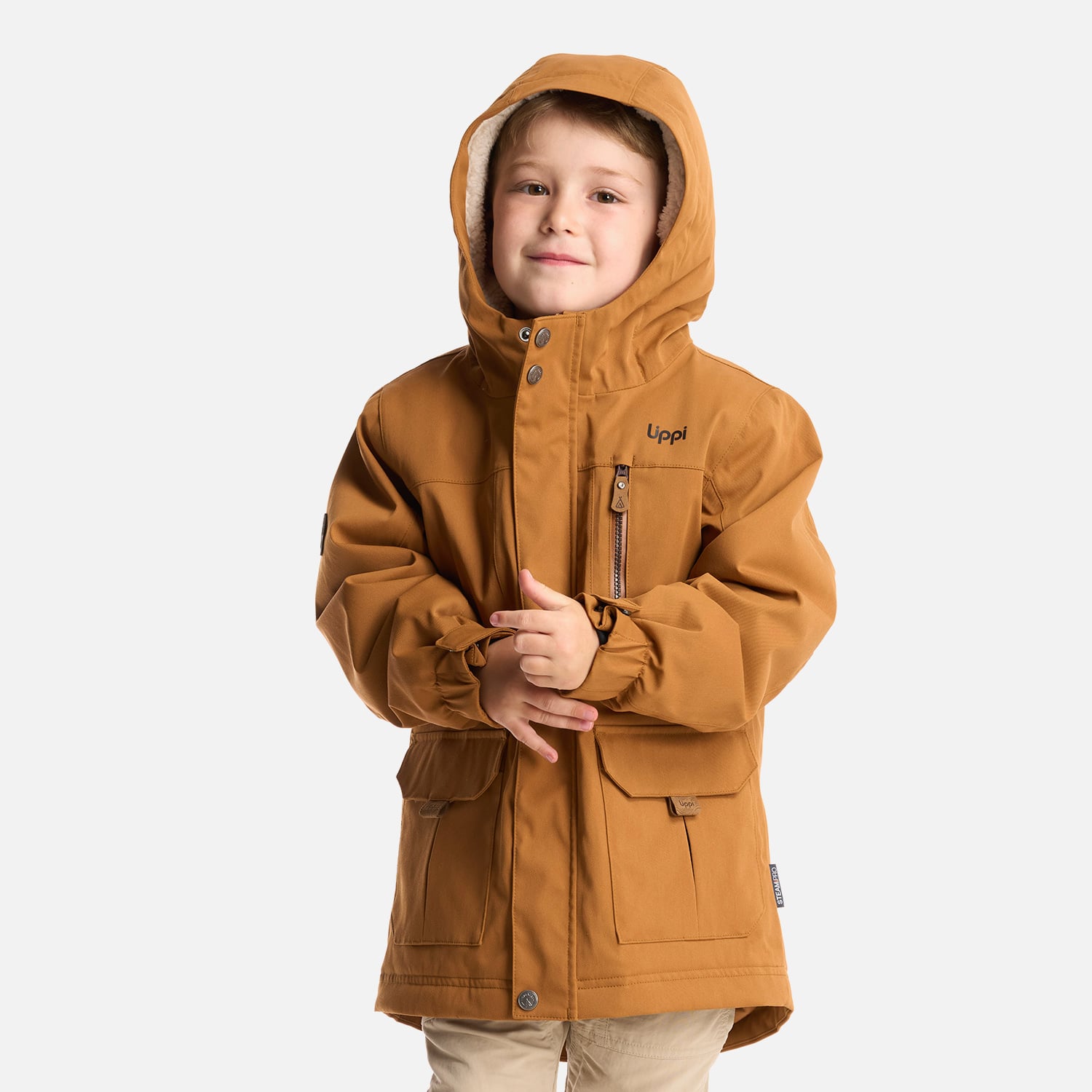 CHAQUETA NIÑO LIPPI CAFÉ CLARO ROBLE B-DRY HOODY JACKET - 2