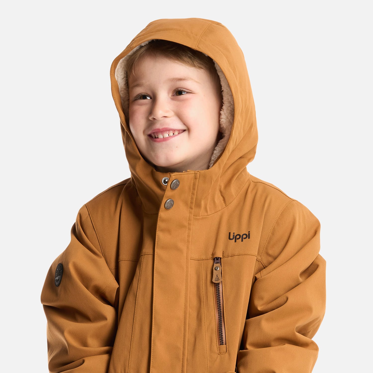 CHAQUETA NIÑO LIPPI CAFÉ CLARO ROBLE B-DRY HOODY JACKET - 4