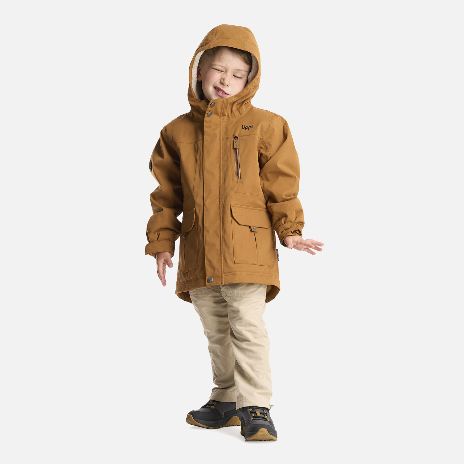 CHAQUETA NIÑO LIPPI CAFÉ CLARO ROBLE B-DRY HOODY JACKET - 6