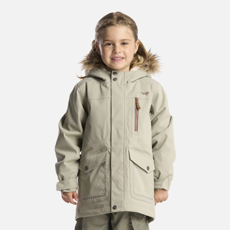 CHAQUETA NIÑA ROBLE B-DRY HOODY JACKET VERDE GRISACEO LIPPI I24 - 2
