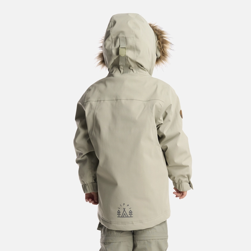 CHAQUETA NIÑA ROBLE B-DRY HOODY JACKET VERDE GRISACEO LIPPI I24 - 4
