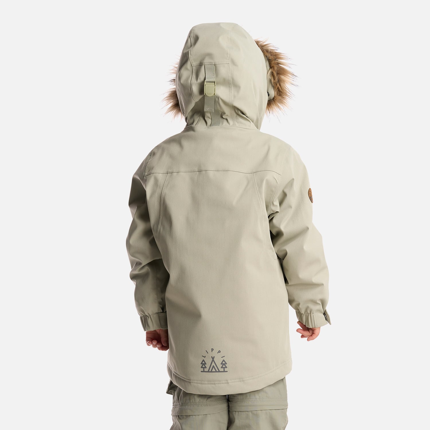 CHAQUETA NIÑA LIPPI VERDE ROBLE B-DRY HOODY JACKET GRISACEO - 4