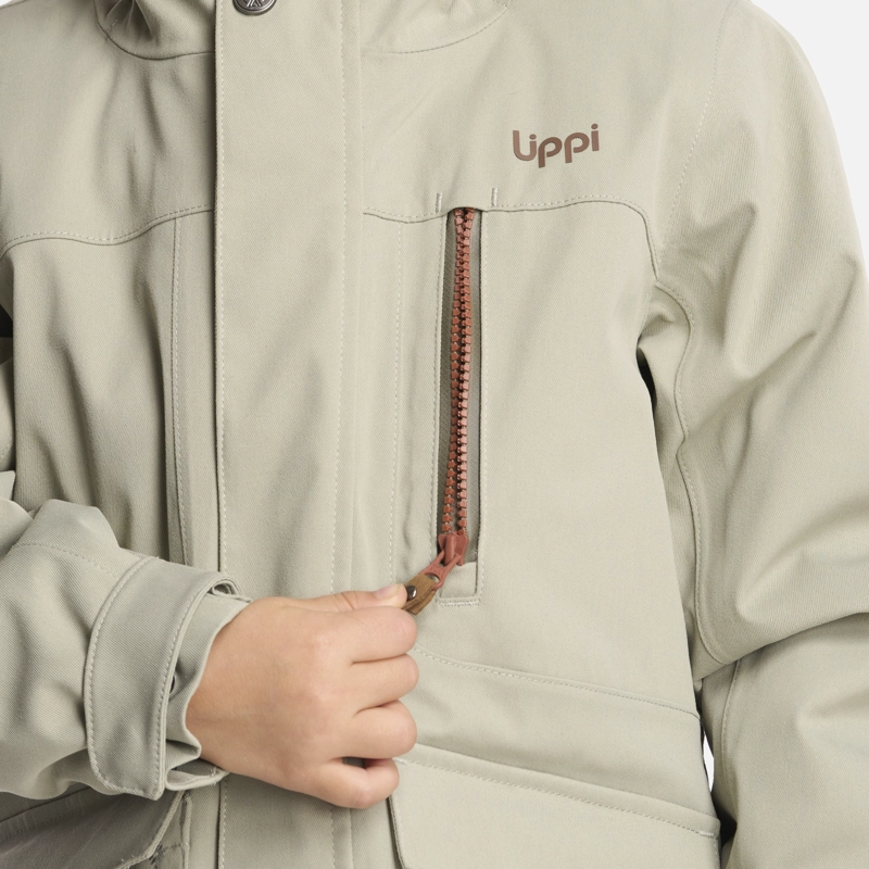 CHAQUETA NIÑA ROBLE B-DRY HOODY JACKET VERDE GRISACEO LIPPI I24 - 6