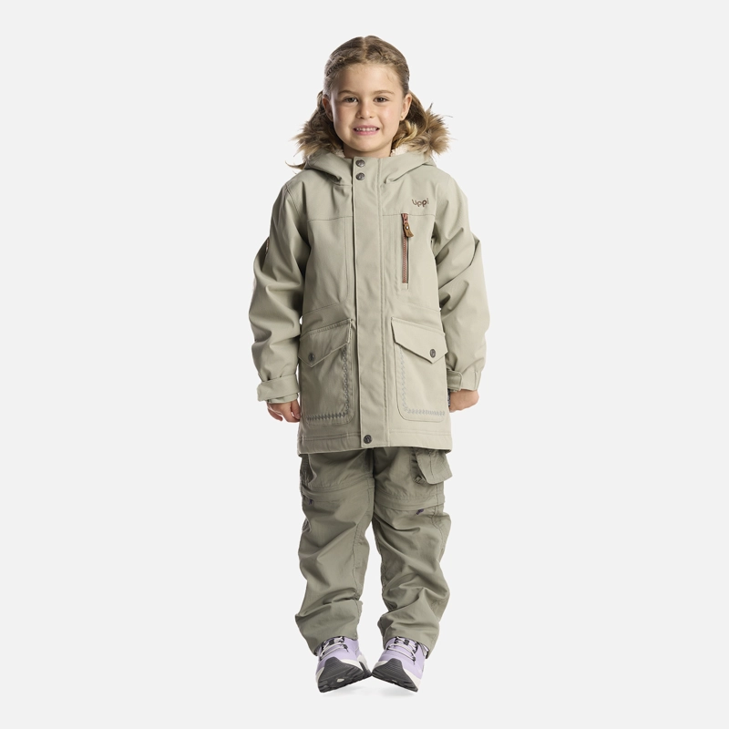 CHAQUETA NIÑA ROBLE B-DRY HOODY JACKET VERDE GRISACEO LIPPI I24 - 8