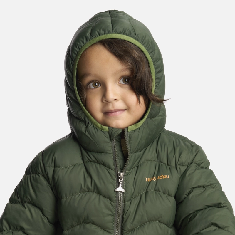 CHAQUETA NIÑO ULTRA LIVIANITA VERDE MILITAR HAKA HONU - 4