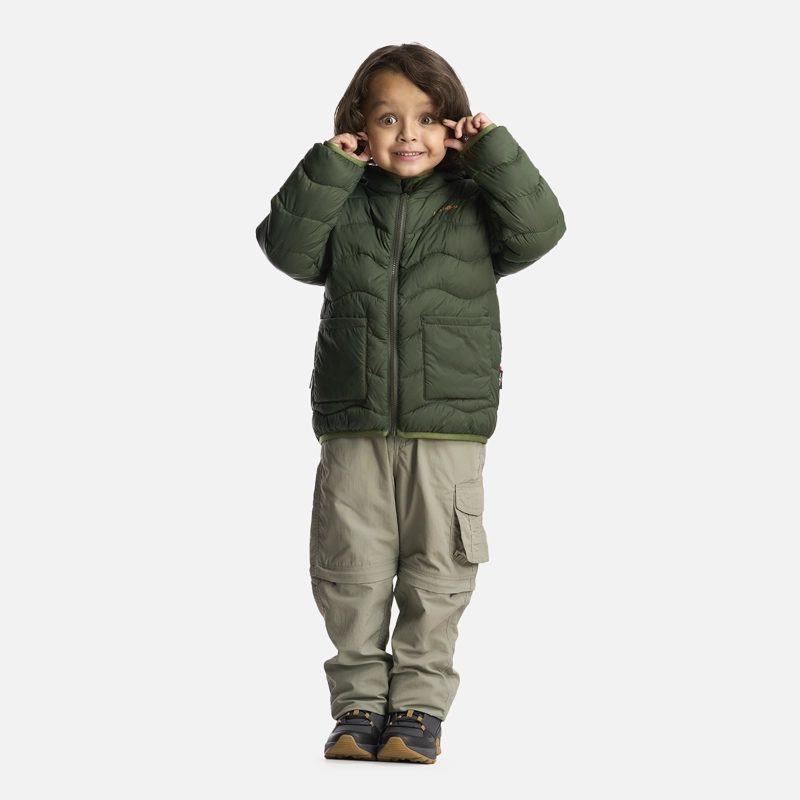 CHAQUETA NIÑO ULTRA LIVIANITA VERDE MILITAR HAKA HONU - 6