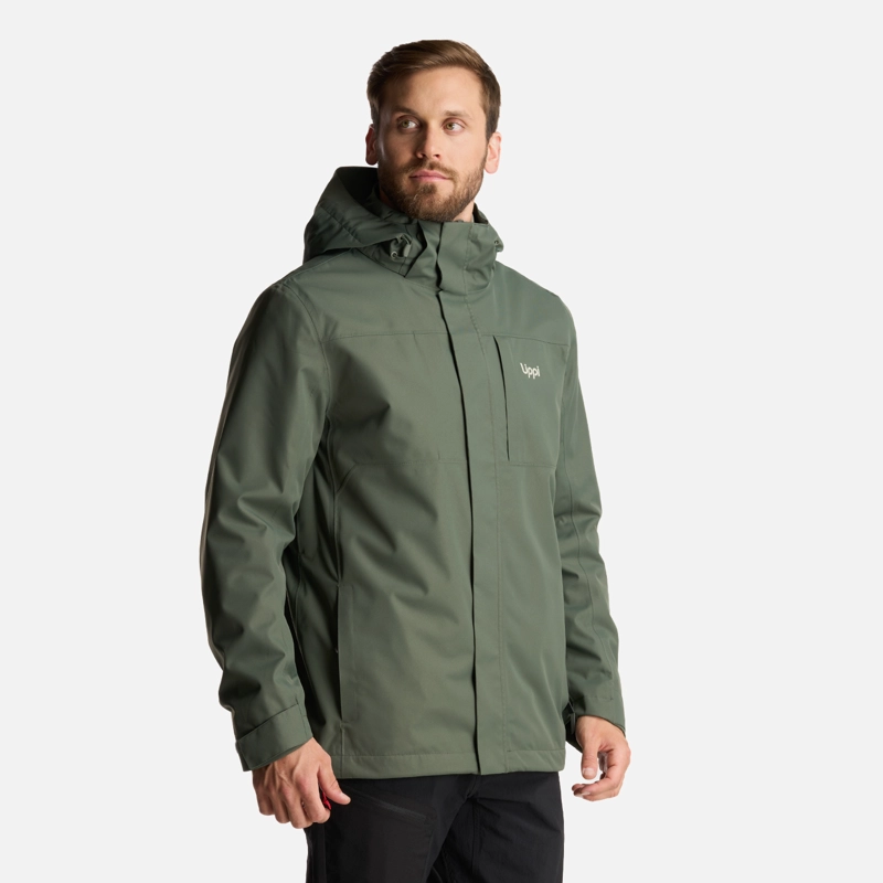 CHAQUETA HOMBRE TRES CRUCES FUSION-3 HOODY JACKET VERDE MILITAR LIPPI - 3