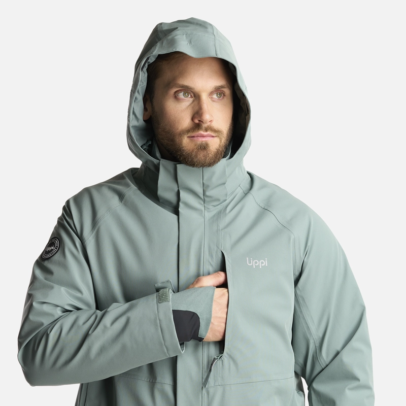 CHAQUETA HOMBRE ANDES B-DRY HOODY JACKET JADE OSCURO LIPPI - 9