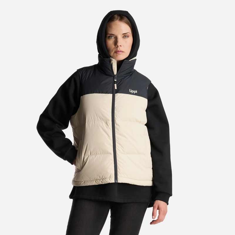 CHAQUETA MUJER URBAN DOWN JACKET VEST CREMA LIPPI - 1