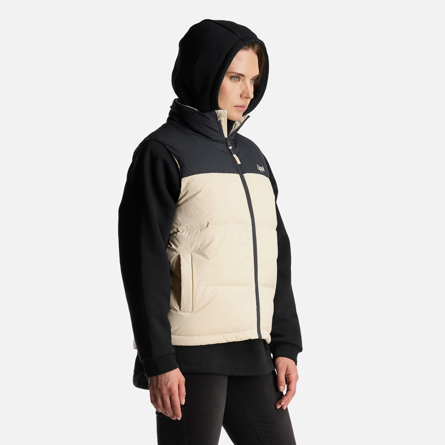 CHAQUETA MUJER URBAN DOWN JACKET VEST CREMA LIPPI - 2