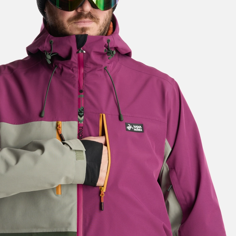 CHAQUETA HOMBRE VIENTO BLANCO MORADO HAKA HONU - 7